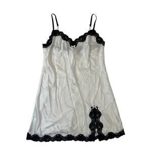 Victoria Secret White with Black Lace Trim Lingerie